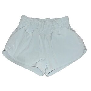 EUC ATHLETA GIRL Run Free 2.5" Shorts Light Teal Size Medium 8/10 Casual Active